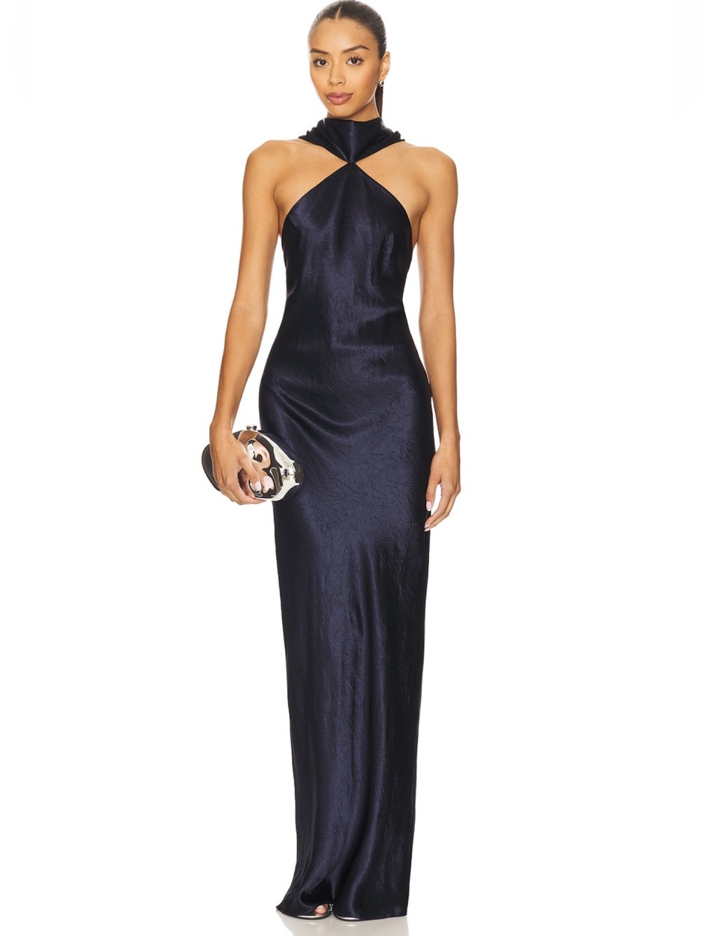 Amanda Uprichard Ashton Maxi Dress in navy - Picture 1 of 8